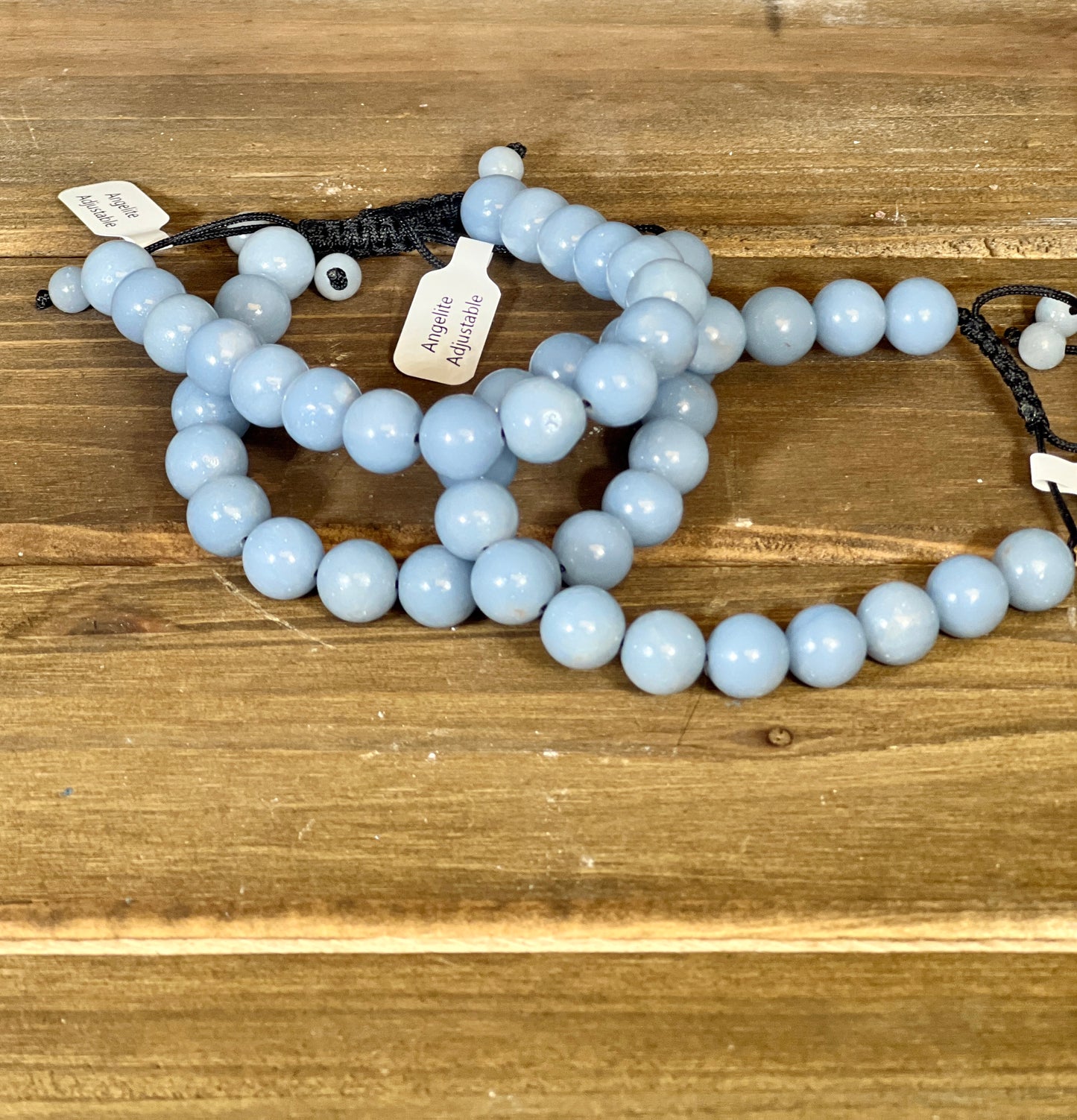 Angelite Adjustable Bead Bracelet