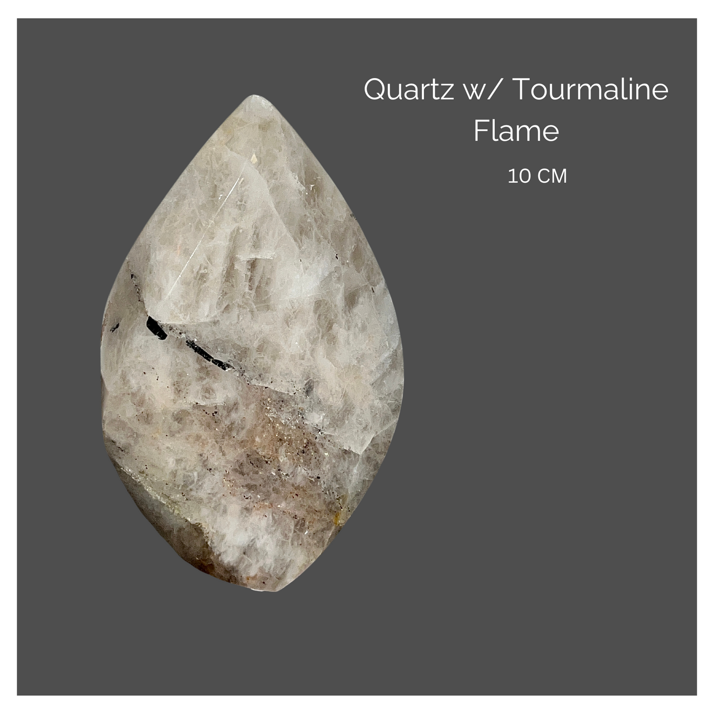 Quartz w/ Tourmaline Flame