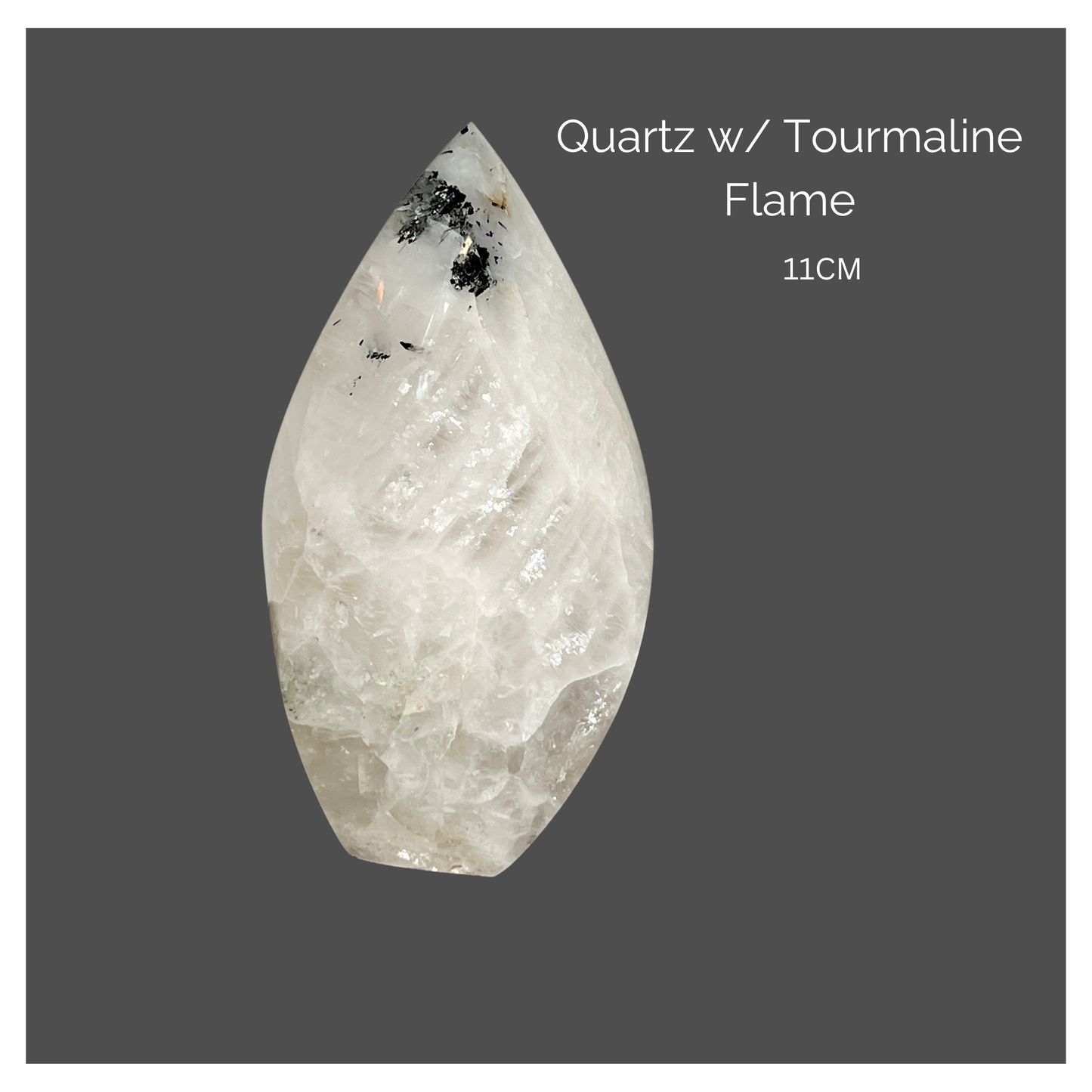 Quartz w/ Tourmaline Flame