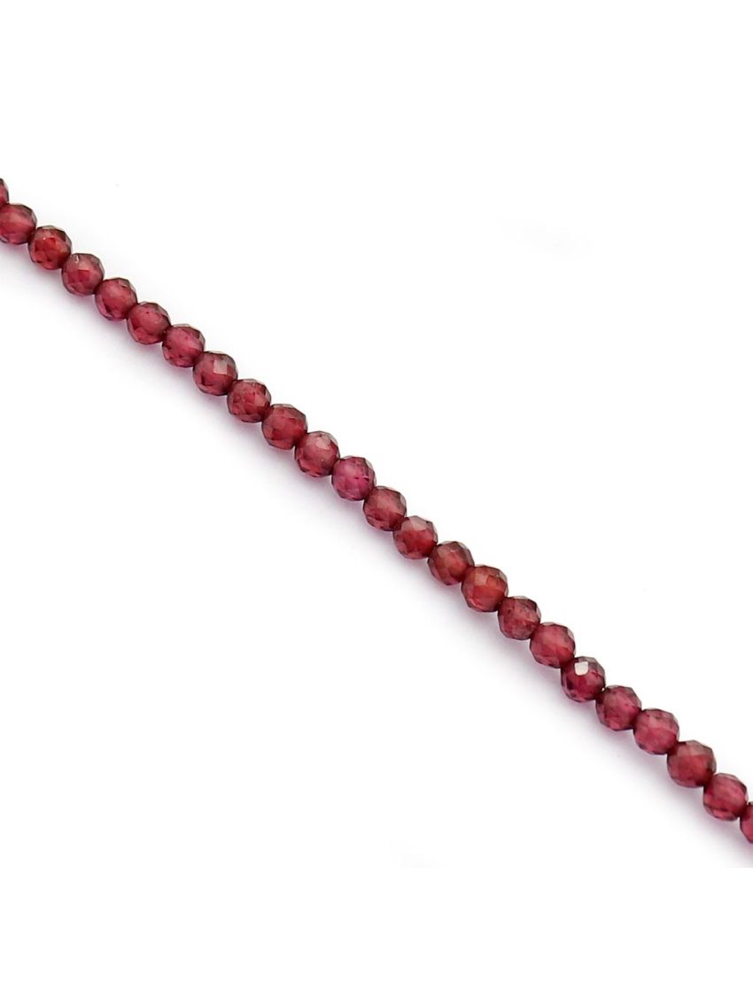 Garnet Beaded Bracelet 925