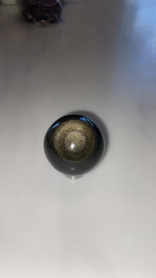 Goldsheen Obsidian Sphere