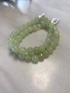 Jade Bead Bracelet-Light Green