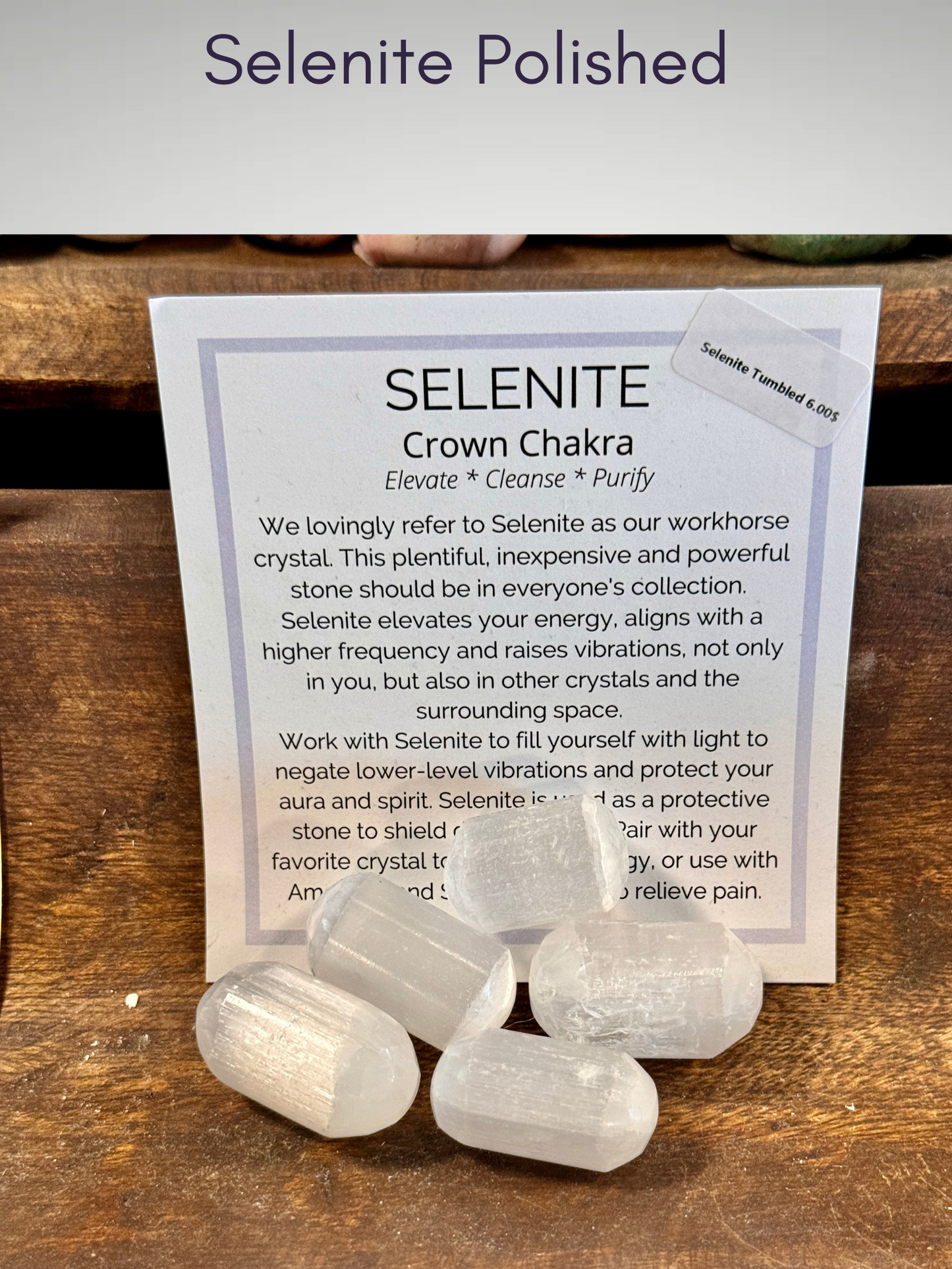Selenite  Polished Stone
