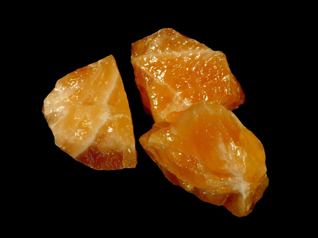 Orange Calcite Natural Chunks